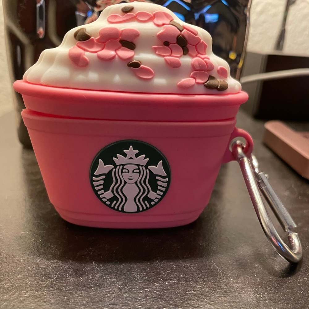 pink Starbucks case fits AirPod Pro